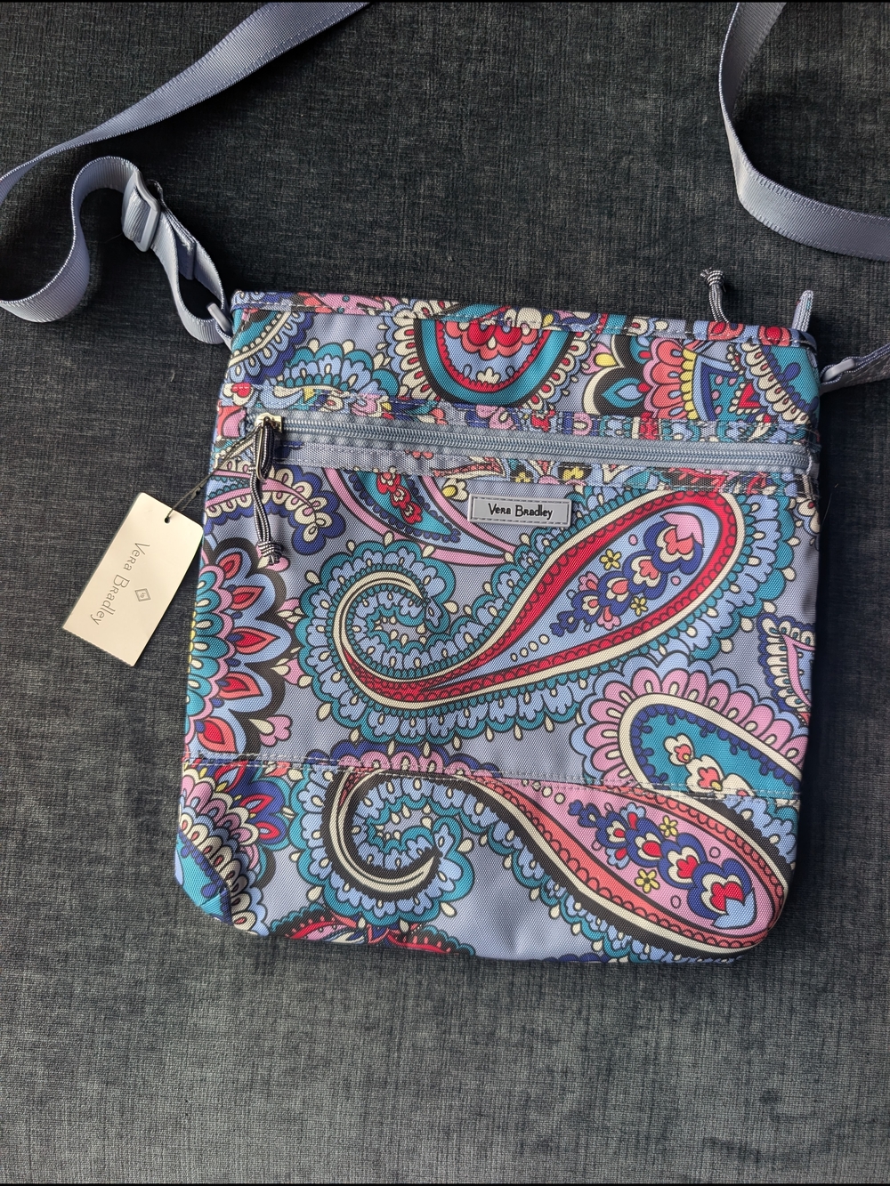 Vera Bradley Paisley Crossbody Bag - Lavender Multi